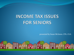 Tax issues for seniors