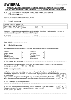 Parental/Guardian Consent Form
