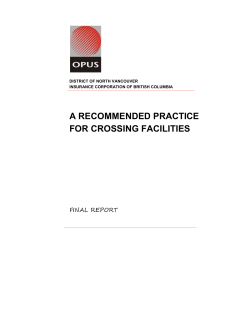 a recommended practice for crossing facilities