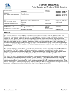 Universal Job Description Template