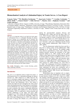 Biomechanical Analysis of Abdominal Injury in Tennis