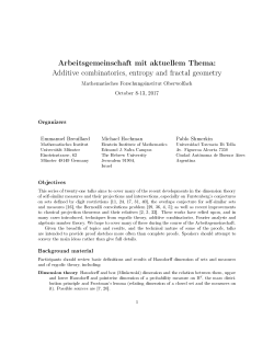 Arbeitsgemeinschaft mit aktuellem Thema
