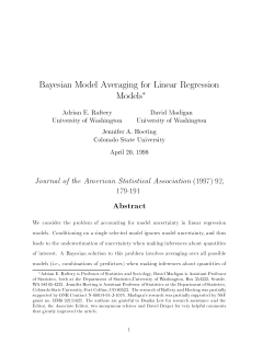 Accounting for model uncertainty in linear regression