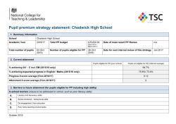 PP Strategy statement complete example for secondary schools