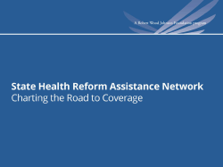 Innovation Waivers 3 - State Health Reform Assistance Network