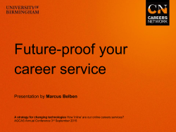 Future-proof your career service