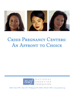 Crisis Pregnancy Centers - National Abortion Federation