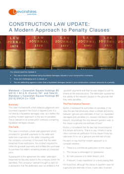 A Modern Approach to Penalty Clauses