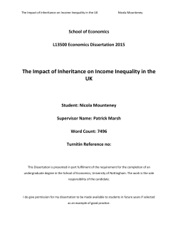 The Impact of Inheritance on Income Inequality in the UK
