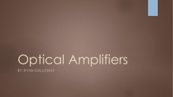 Optical Amplifiers