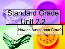 Standard Grade Unit 2.2 - Deans Community High School