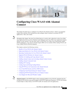Configuring WAAS with Akamai Connect