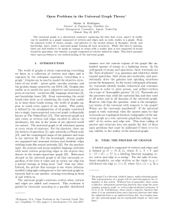 Open Problems in the Universal Graph Theory