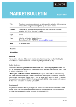 Market bulletin Y4085 - 3 Dec 2007 - Results of