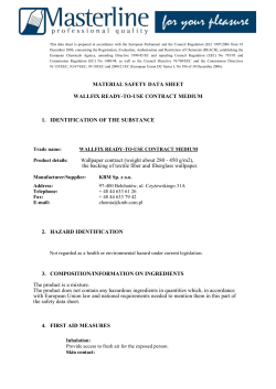 This data sheet is prepared in accordance with the European
