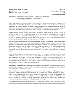 Microeconomic Theory, EC 255A
