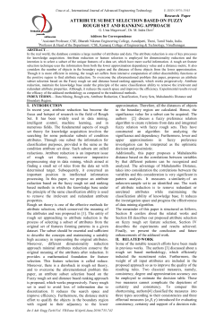 attribute subset selection based on fuzzy rough set and ranking