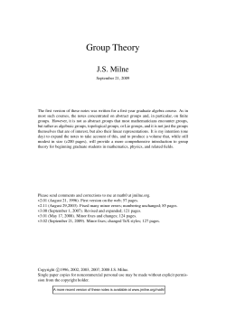 Group Theory