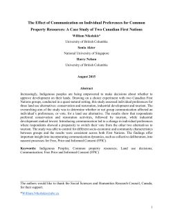 The Effect of Communication on Individual Preferences for Common