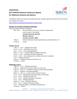 2017 SkillsUSA National Conference Agenda