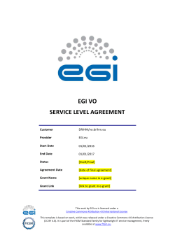 EGI VO DRIHM v1 - EGI Document Database