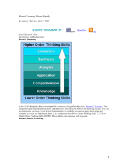 Bloom digital taxonomy