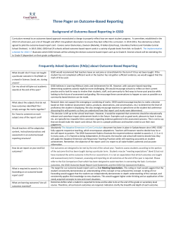 Three Pager on Outcome-Based Reporting