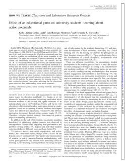 Effect of an educational game on university students` learning about