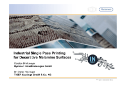 Industrial Single Pass Printing for Decorative Melamine