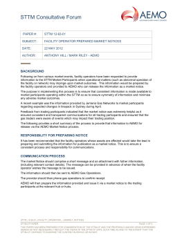 STTM 12-63-01 Facility Operator