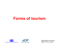 Concepts and forms (types) of tourism