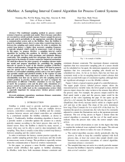 MinMax: A Sampling Interval Control Algorithm for Process Control