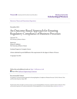 An Outcome-Based Approach for Ensuring Regulatory Compliance