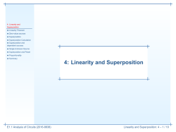4: Linearity and Superposition