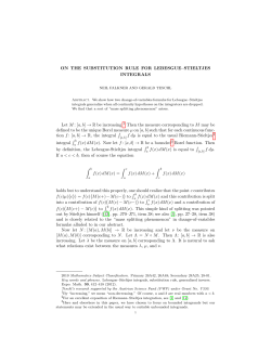ON THE SUBSTITUTION RULE FOR LEBESGUE–STIELTJES