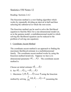 Statistics 512 Notes ID - Wharton Statistics Department