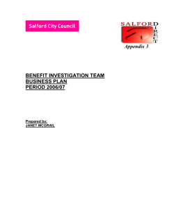 fraud and overpayment team business plan period 02/03