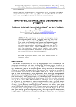 impact of online games among undergraduate students