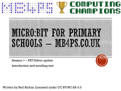 microbit for primary schools