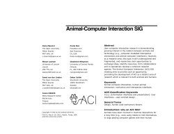 Animal-Computer Interaction SIG
