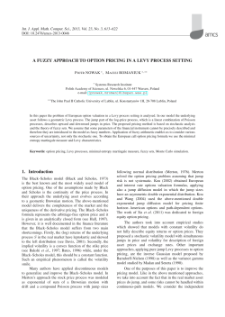 A FUZZY APPROACH TO OPTION PRICING IN A LEVY PROCESS