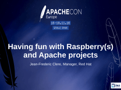 Having fun with Raspberry(s) and Apache projects