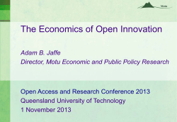 The Economics of Open Innovation