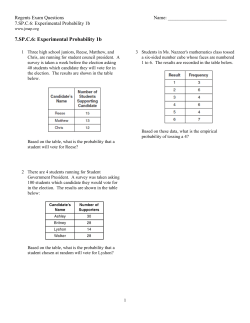 7.SP.C.6: Experimental Probability 1b