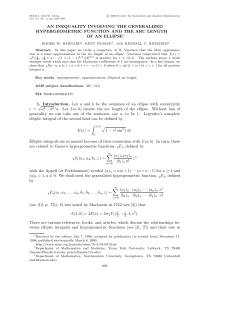 An inequality for generalized hypergeometric functions and arc