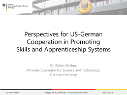 Perspectives for US-German cooperation in promoting Skills and