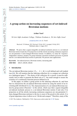 A group action on increasing sequences of set-indexed