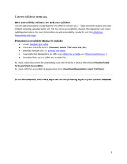 Course syllabus template