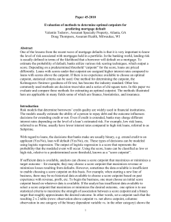 Evaluation of Methods to Determine Optimal Cut Points for