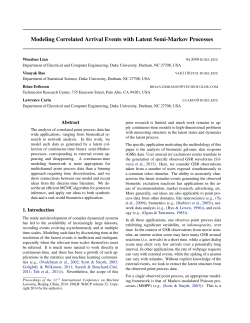 Modeling Correlated Arrival Events with Latent Semi